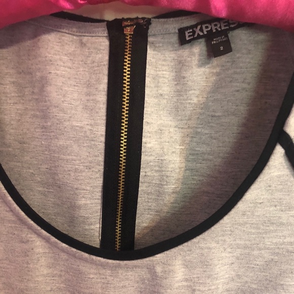 Express size 2 grey and black fitted mini dress - Picture 3 of 4